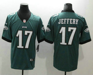 Men's Philadelphia Eagles #17 Alshon Jeffery Midnight Green 2017 Vapor Untouchable Stitched NFL Nike Limited Jersey