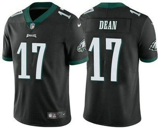 Men's Philadelphia Eagles #17 Nakobe Dean Limited Black Vapor Jersey