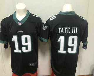 Men's Philadelphia Eagles #19 Golden Tate III Black 2017 Vapor Untouchable Stitched NFL Nike Limited Jersey