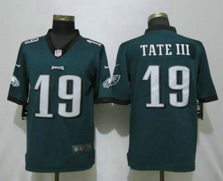 Men's Philadelphia Eagles #19 Golden Tate III Midnight Green 2017 Vapor Untouchable Stitched NFL Nike Limited Jersey