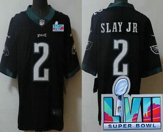 Men's Philadelphia Eagles #2 Darius Slay Jr Limited Black Super Bowl LVII Vapor Jersey