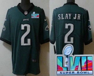 Men's Philadelphia Eagles #2 Darius Slay Jr Limited Green Super Bowl LVII Vapor Jersey