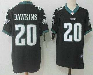 Men's Philadelphia Eagles #20 Brian Dawkins Black 2017 Vapor Untouchable Stitched NFL Nike Limited Jersey