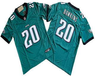 Men's Philadelphia Eagles #20 Brian Dawkins Green 2023 FUSE Vapor Stitched Jersey