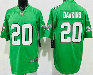 Men's Philadelphia Eagles #20 Brian Dawkins Limited Kelly Green Vapor Jersey