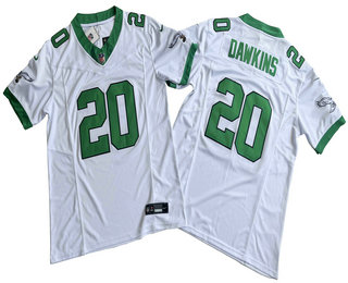 Men's Philadelphia Eagles #20 Brian Dawkins Limited White Alternate FUSE Vapor Jersey