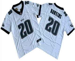 Men's Philadelphia Eagles #20 Brian Dawkins Limited White Vapor FUSE Stitched Jersey