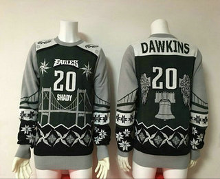 Men's Philadelphia Eagles #20 Brian Dawkins Multicolor NFL Sweater