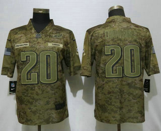 Men's Philadelphia Eagles #20 Brian Dawkins Nike Camo 2018 Salute to Service Stitched NFL Limited Jersey