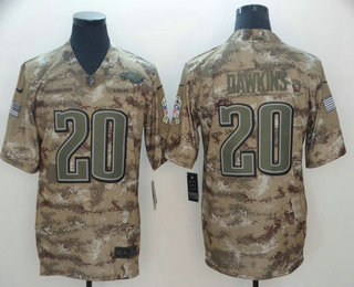 Men's Philadelphia Eagles #20 Brian Dawkins Nike Camo 2018 Salute to Service Stitched NFL Limited Jersey