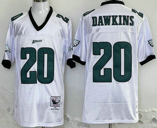 Men's Philadelphia Eagles #20 Brian Dawkins White 1996 Throwback Jersey