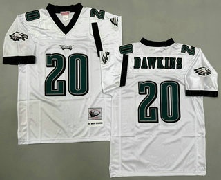Men's Philadelphia Eagles #20 Brian Dawkins White 2004 Throwback Jersey