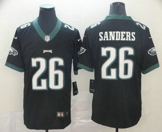 Men's Philadelphia Eagles #26 Miles Sanders Black 2017 Vapor Untouchable Stitched NFL Nike Limited Jersey