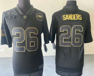 Men's Philadelphia Eagles #26 Miles Sanders Black 2020 Salute To Service Stitched NFL Nike Limited Jersey