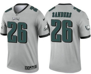 Men's Philadelphia Eagles #26 Miles Sanders Limited Gray Inverted Vapor Jersey