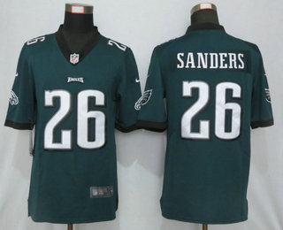 Men's Philadelphia Eagles #26 Miles Sanders Midnight Green 2017 Vapor Untouchable Stitched NFL Nike Limited Jersey