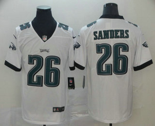 Men's Philadelphia Eagles #26 Miles Sanders White 2017 Vapor Untouchable Stitched NFL Nike Limited Jersey