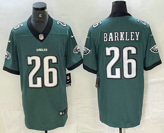 Men's Philadelphia Eagles #26 Saquon Barkley NEW 2024 Green Vapor Limited Stitched Jersey