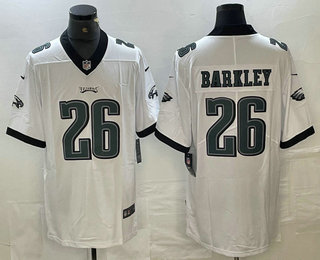 Men's Philadelphia Eagles #26 Saquon Barkley White Vapor Untouchable Limited Stitched Jersey