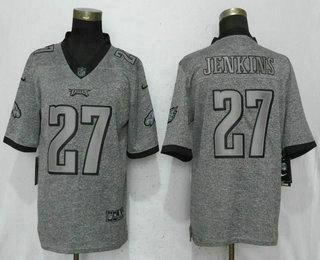 Men's Philadelphia Eagles #27 Malcolm Jenkins 2017 Vapor Untouchable Stitched NFL Nike Gray Gridiron Limited Jersey