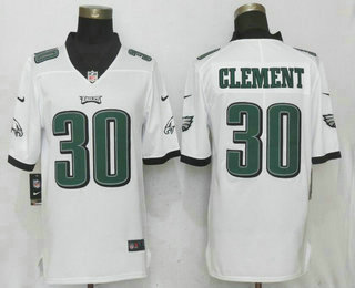 Men's Philadelphia Eagles #30 Corey Clement White 2017 Vapor Untouchable Stitched NFL Nike Limited Jersey