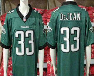 Men's Philadelphia Eagles #33 Cooper DeJean Green New Logo Vapor Limited Stitched Jersey