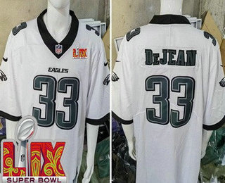 Men's Philadelphia Eagles #33 Cooper DeJean Limited White Super Bowl LIX Vapor Jersey