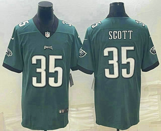 Men's Philadelphia Eagles #35 Boston Scott Green 2022 Vapor Untouchable Stitched NFL Nike Limited Jersey