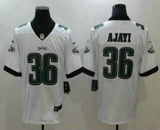 Men's Philadelphia Eagles #36 Jay Ajayi White 2017 Vapor Untouchable Stitched NFL Nike Limited Jersey