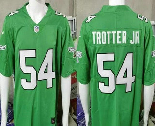 Men's Philadelphia Eagles #54 Jeremiah Trotter Jr Limited Kelly Green Vapor Jersey