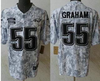 Men's Philadelphia Eagles #55 Brandon Graham Arctic Camo 2024 FUSE Salute to Service Limited Stitched Jersey