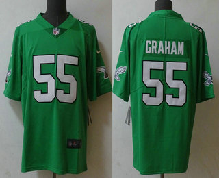 Men's Philadelphia Eagles #55 Brandon Graham Green 2023 Vapor Limited Throwback Stitched Jersey