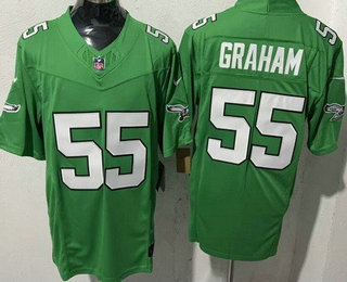 Men's Philadelphia Eagles #55 Brandon Graham Limited Kelly Green FUSE Vapor Jersey