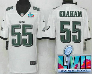 Men's Philadelphia Eagles #55 Brandon Graham Limited White Super Bowl LVII Vapor Jersey