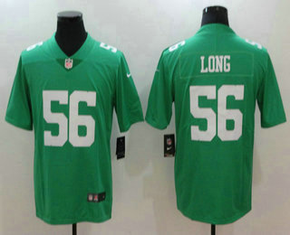 Men's Philadelphia Eagles #56 Chris Long Light Green 2017 Vapor Untouchable Stitched NFL Nike Limited Jersey