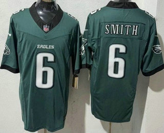 Men's Philadelphia Eagles #6 DeVonta Smith Limited Midnight Green FUSE Vapor Jersey