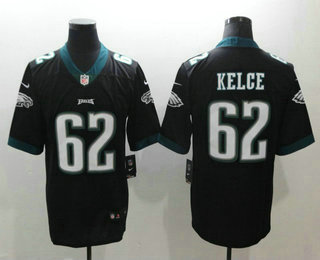 Men's Philadelphia Eagles #62 Jason Kelce Black 2017 Vapor Untouchable Stitched NFL Nike Limited Jersey