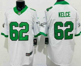 Men's Philadelphia Eagles #62 Jason Kelce Limited White Alternate Vapor Jersey