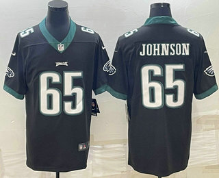 Men's Philadelphia Eagles #65 Lane Johnson Black Vapor Untouchable Limited Stitched Jersey