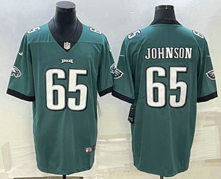 Men's Philadelphia Eagles #65 Lane Johnson Green Vapor Untouchable Limited Stitched Jersey