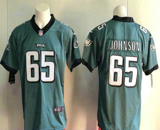 Men's Philadelphia Eagles #65 Lane Johnson Midnight Green 2017 Vapor Untouchable Stitched NFL Nike Limited Jersey