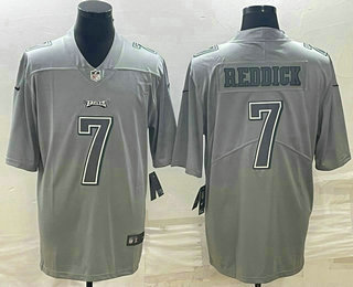 Men's Philadelphia Eagles #7 Haason Reddick Gray Atmosphere Fashion Stitched Jersey