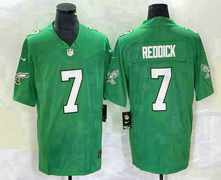 Men's Philadelphia Eagles #7 Haason Reddick Green 2023 FUSE Vapor Limited Throwback Stitched Jersey