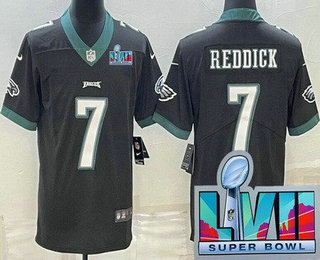 Men's Philadelphia Eagles #7 Haason Reddick Limited Black Super Bowl LVII Vapor Jersey