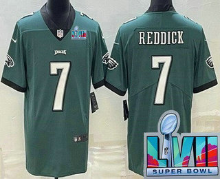 Men's Philadelphia Eagles #7 Haason Reddick Limited Green Super Bowl LVII Vapor Jersey