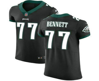 Men's Philadelphia Eagles #77 Michael Bennett Black Alternate 2018 Vapor Untouchable Stitched NFL Nike Elite Jersey