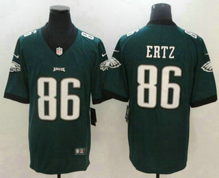 Men's Philadelphia Eagles #86 Zach Ertz Midnight Green 2017 Vapor Untouchable Stitched NFL Nike Limited Jersey