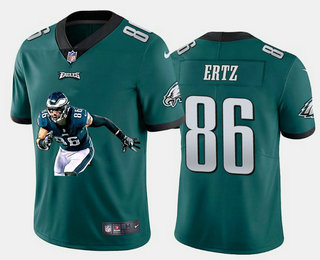 Men's Philadelphia Eagles #86 Zach Ertz Midnight Green Player Portrait Edition 2020 Vapor Untouchable Stitched NFL Nike Limited Jersey