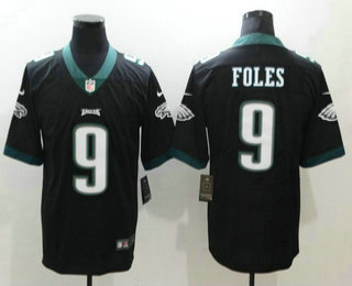 Men's Philadelphia Eagles #9 Nick Foles Black 2017 Vapor Untouchable Stitched NFL Nike Limited Jersey