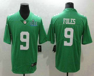 Men's Philadelphia Eagles #9 Nick Foles Light Green 2017 Vapor Untouchable Stitched NFL Nike Limited Jersey